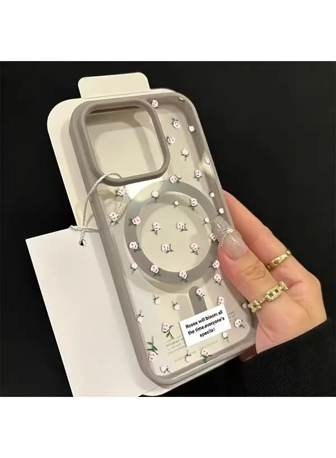 Grey Magnetic Wireless Charging Shockproof Phone Case For IPhone 16 Plus - Image 3